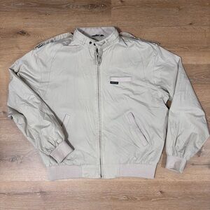 Vintage 80s Members Only Cream Tactical Utility Zip Up Windbreaker Jacket XL